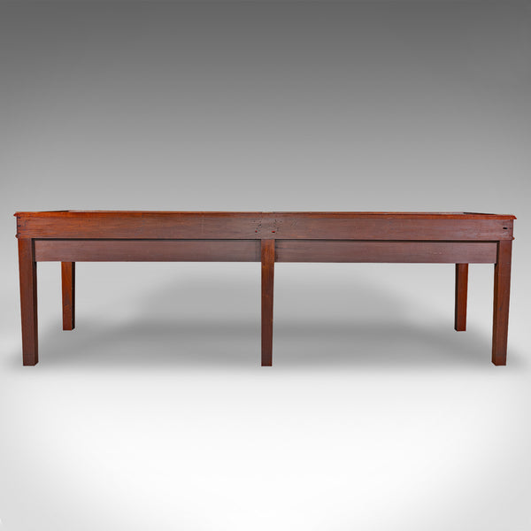 8' 8'' Long Antique Display Cabinet, English, Shop Retail Showcase, Edwardian