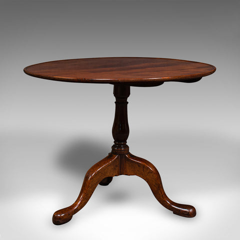 3 Feet Wide Antique Tilt Top Table, English, Reception Hall, Breakfast, Georgian