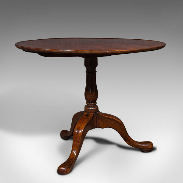 3 Feet Wide Antique Tilt Top Table, English, Reception Hall, Breakfast, Georgian