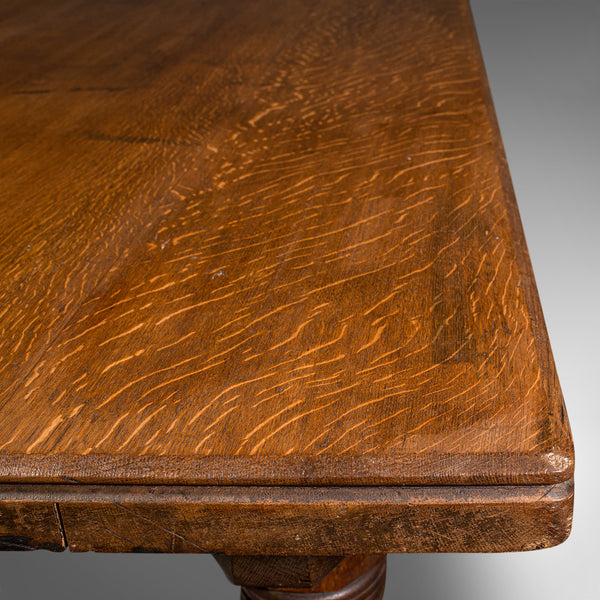 Antique Kitchen Dining Table, Scottish, Oak, 4-6 Seat, Gothic Revival, Victorian