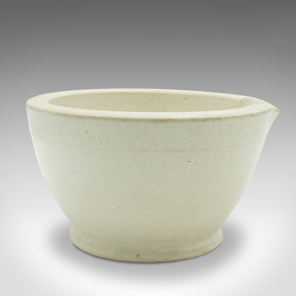 Small Antique Mortar & Pestle Duo, English, Ceramic, Beech, Cookery, Victorian