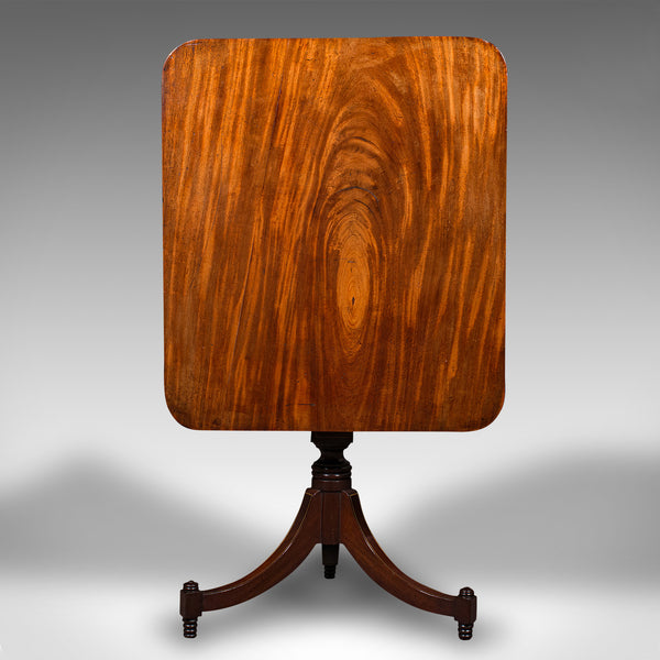 Antique Occasional Table, English, Tilt Top, Lamp, Wine, Empire Taste, Regency