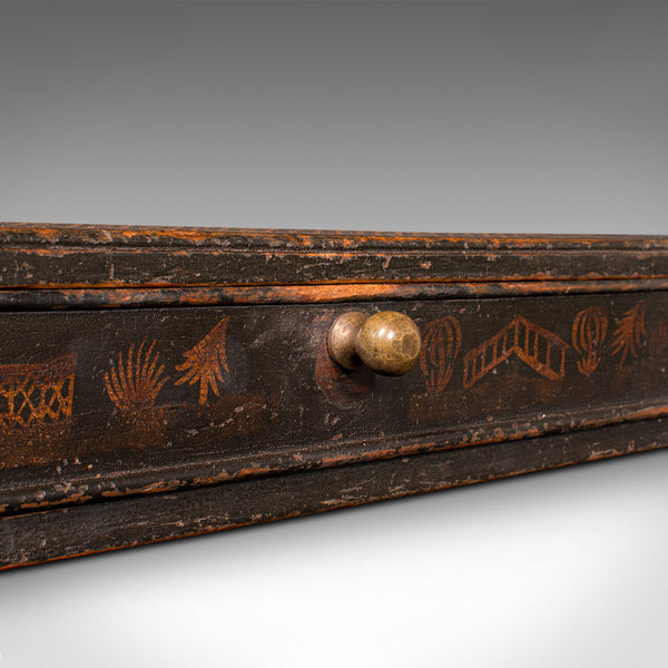 Antique Desk Drawer, Japanese Ebonised Pine Desktop Folio, Victorian, Edo Period