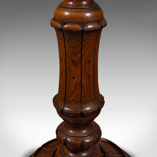 Antique Standard Lamp, Scottish, Oak, Reading Light, Library, Lounge, Victorian
