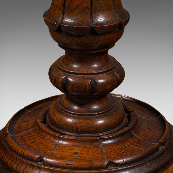 Antique Standard Lamp, Scottish, Oak, Reading Light, Library, Lounge, Victorian
