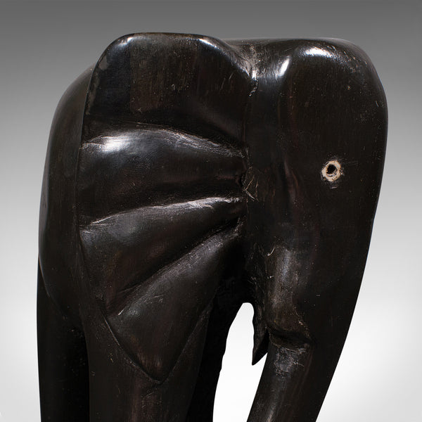 Pair Of Antique Hand Carved Elephant Bookends, African, Book Rest, Victorian