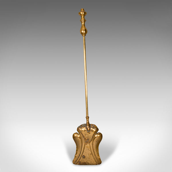 Antique Companion Set, Fireside Tools, English, Brass, Shovel, Tongs, Victorian