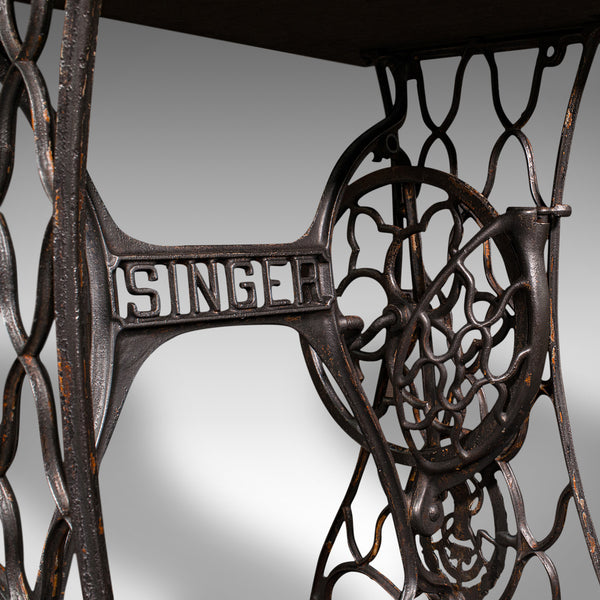 Antique Orangery Potting Table, English Granite, Cast Iron, Garden, Victorian