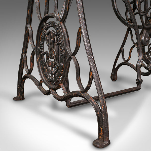 Antique Orangery Potting Table, English Granite, Cast Iron, Garden, Victorian