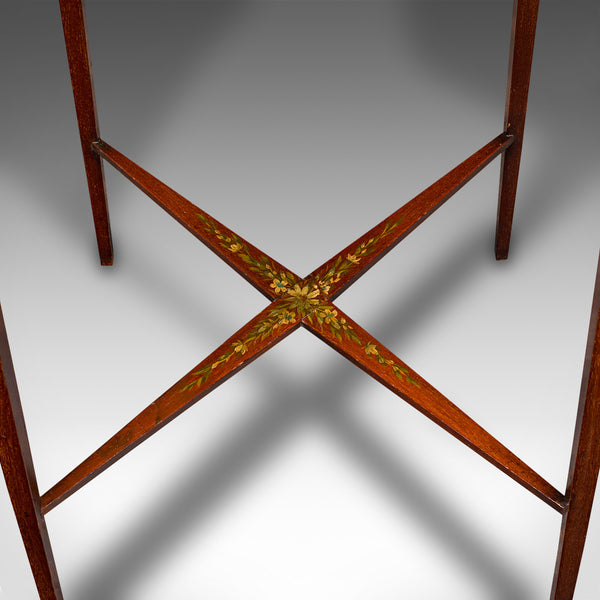 Small Antique Lamp Table, English, Occasional, Hand Painted Decor, Regency, 1820