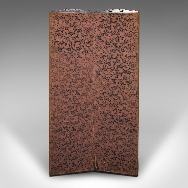 Vintage 4-Fold Privacy Screen, Japanese, Embroidered, Room Divider, Art Deco