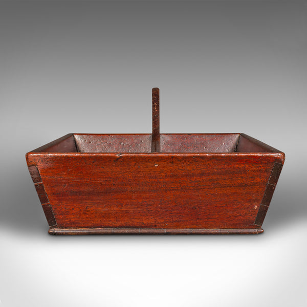 Antique Butler's Duties Trug, English, Two Division Cutlery Tray, Georgian, 1800