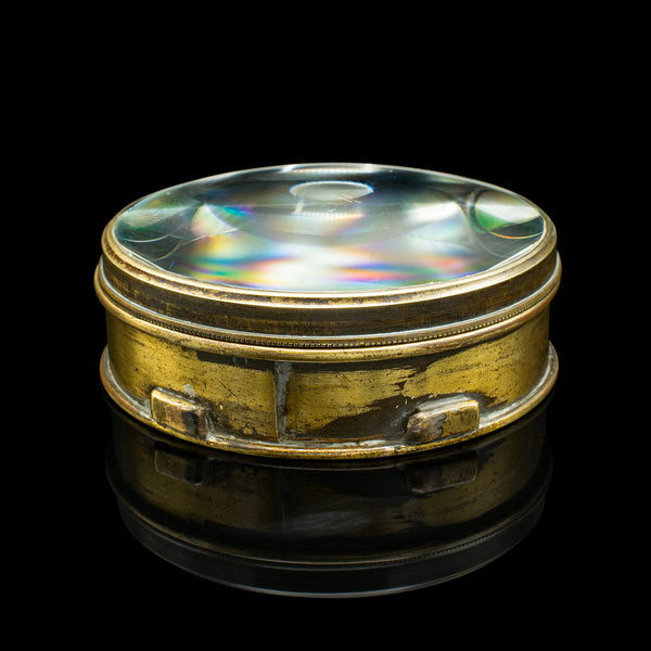 Antique Library Magnifier, English, Brass, Specimen Magnifying Glass, Victorian