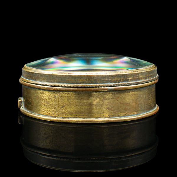 Antique Library Magnifier, English, Brass, Specimen Magnifying Glass, Victorian