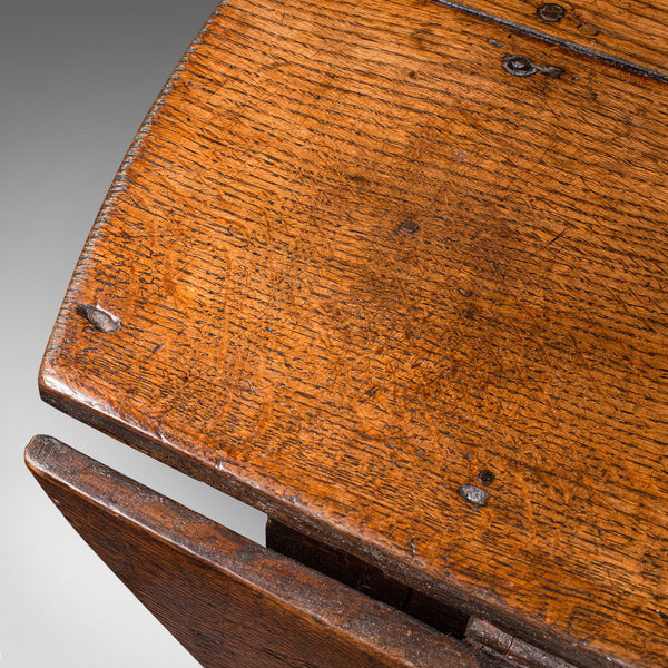 Antique Gate Leg Table, English, Oak, Oval, Extending, Provincial, William III