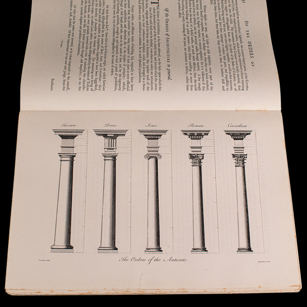 Vintage Folio, Civil Architecture, English, Sir William Chambers, Reproduction