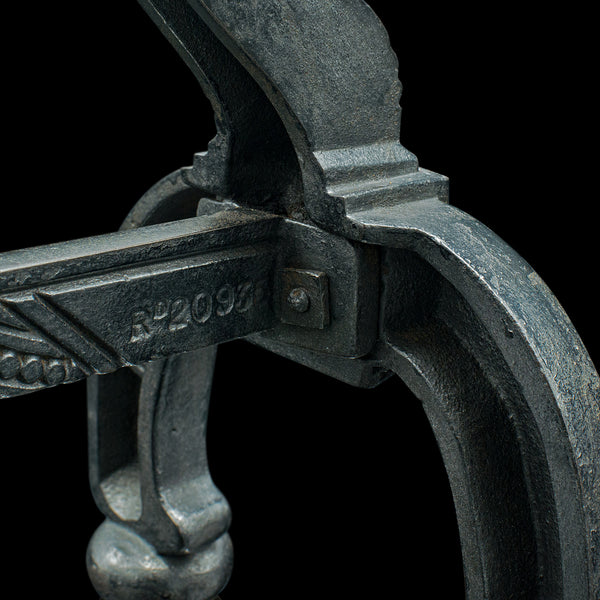 Antique Decorative Firedogs, English, Fireside Andiron, After Jeckyll, Victorian