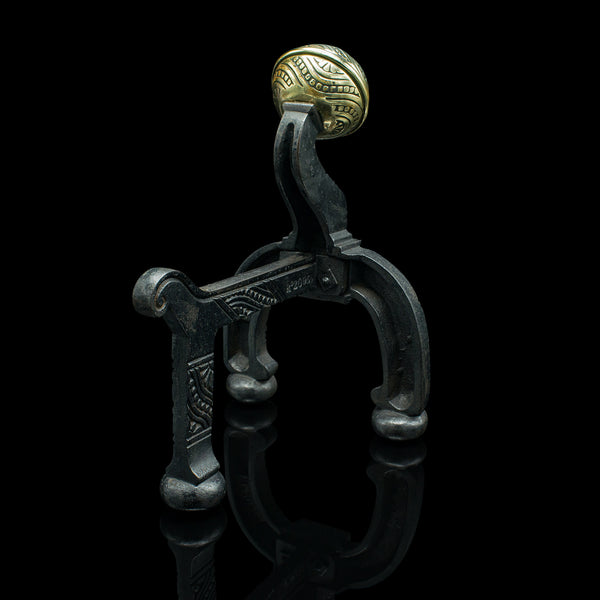 Antique Decorative Firedogs, English, Fireside Andiron, After Jeckyll, Victorian