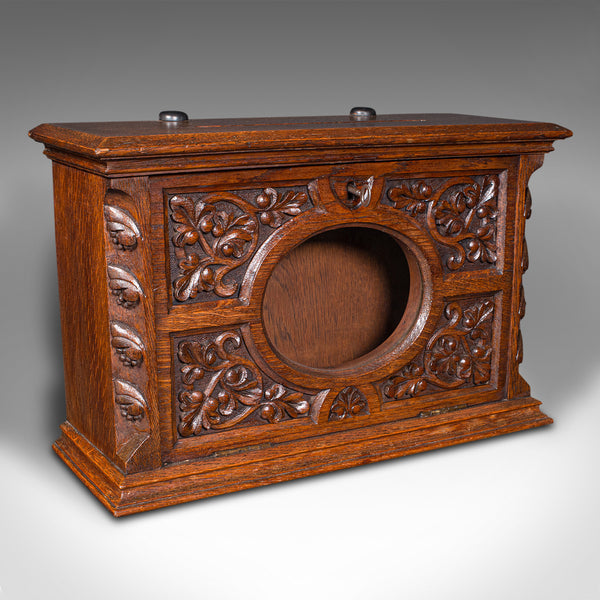 Antique Hotel Key Box, Scottish, Oak, Counter Letterbox, Gothic Taste, Victorian