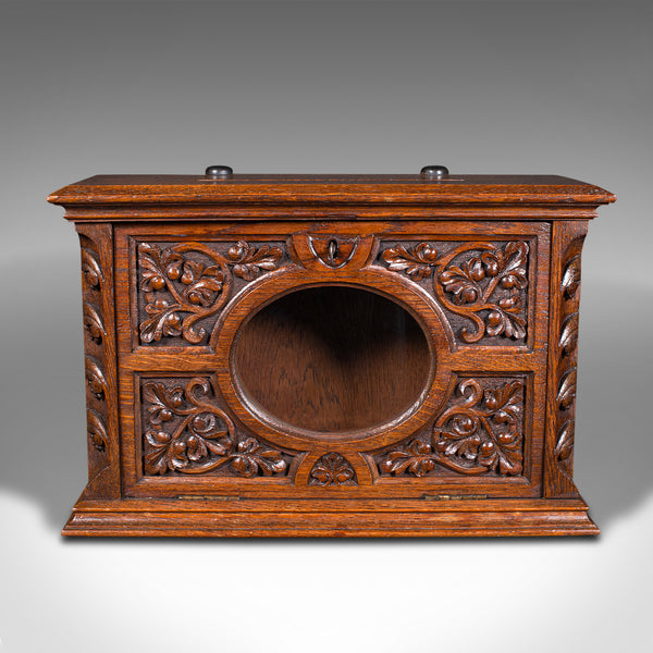 Antique Hotel Key Box, Scottish, Oak, Counter Letterbox, Gothic Taste, Victorian