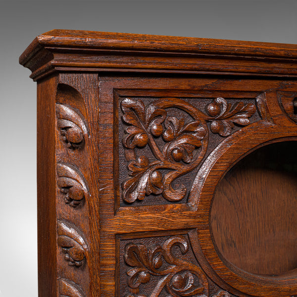 Antique Hotel Key Box, Scottish, Oak, Counter Letterbox, Gothic Taste, Victorian