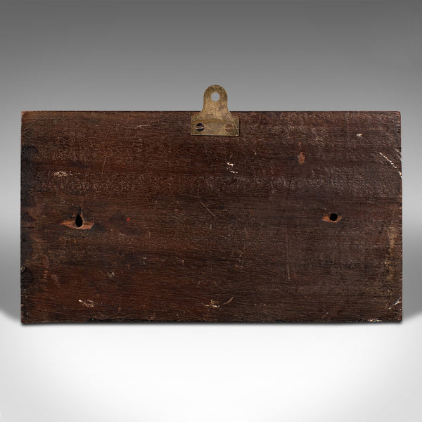 Antique Mounted Portrait Plaque, English, Bronze, Decor, Wall Panel, Victorian