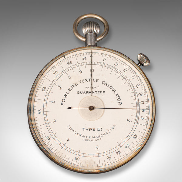 Antique Textile Calculator, English, Factory Loom Counter, Fowler & Co, C.1920