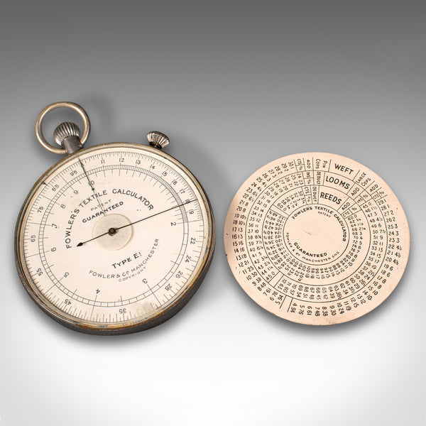 Antique Textile Calculator, English, Factory Loom Counter, Fowler & Co, C.1920