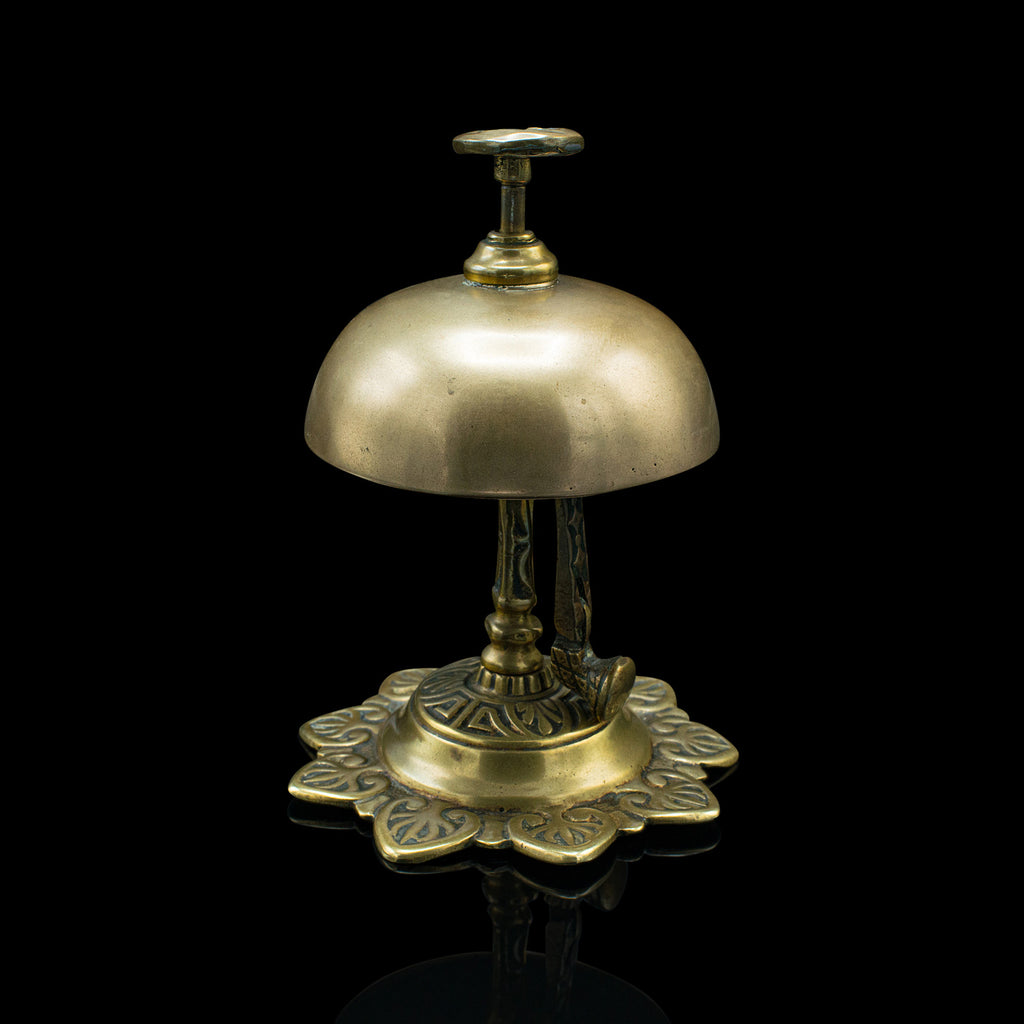 Antique Reception Bell, English, Brass, Country House, Counter Top, Victorian