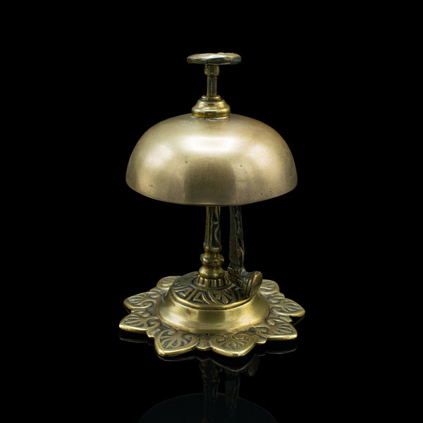 Antique Reception Bell, English, Brass, Country House, Counter Top, Victorian