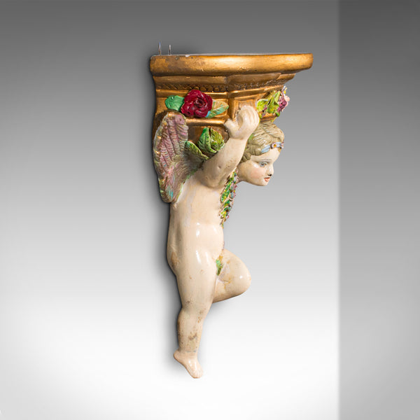 Antique Decorative Clock Mount, English, Plaster, Wall Sconce, Early Victorian