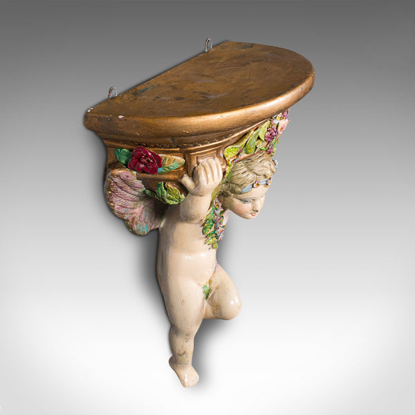 Antique Decorative Clock Mount, English, Plaster, Wall Sconce, Early Victorian