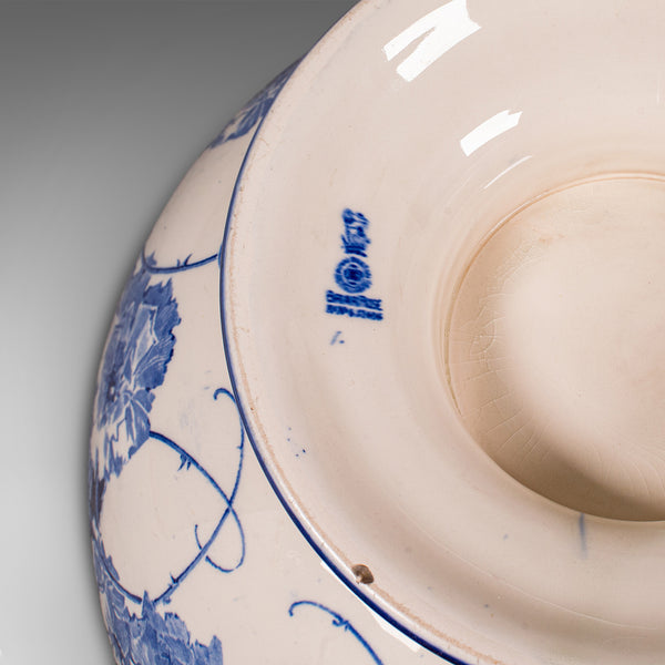 Large Antique Celebration Fruit Bowl, English, Ceramic, Serving Dish, Circa 1920