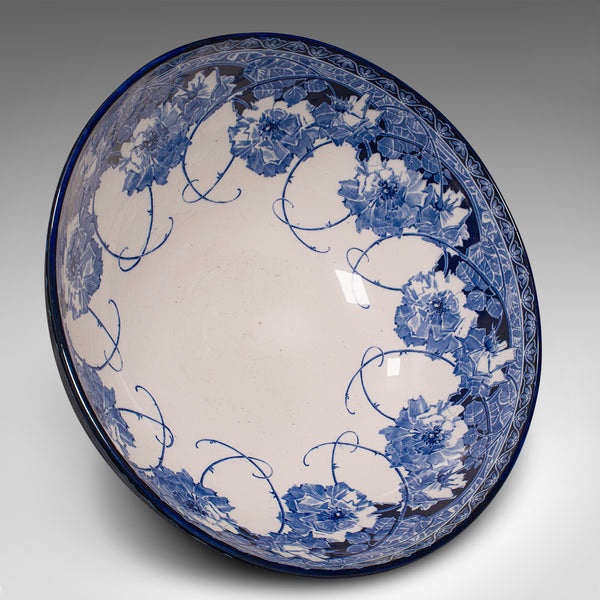 Large Antique Celebration Fruit Bowl, English, Ceramic, Serving Dish, Circa 1920