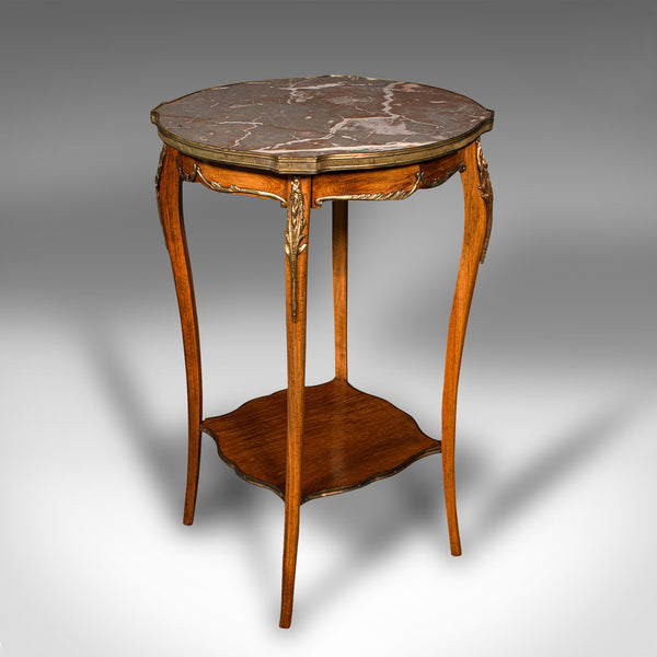 Antique Lamp Table, French Marble, Decorative, Occasional, Victorian, Circa 1900
