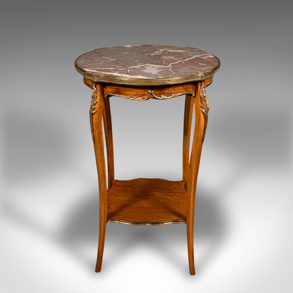 Antique Lamp Table, French Marble, Decorative, Occasional, Victorian, Circa 1900
