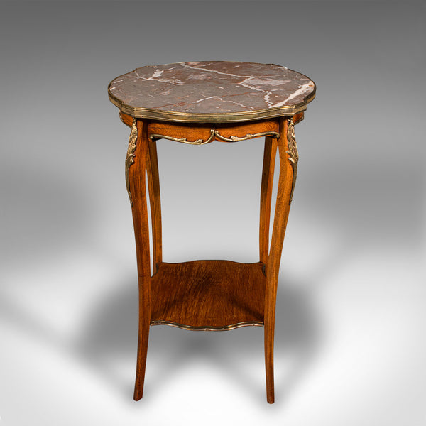 Antique Lamp Table, French Marble, Decorative, Occasional, Victorian, Circa 1900
