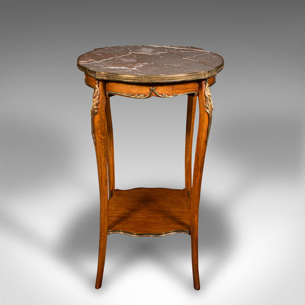 Antique Lamp Table, French Marble, Decorative, Occasional, Victorian, Circa 1900