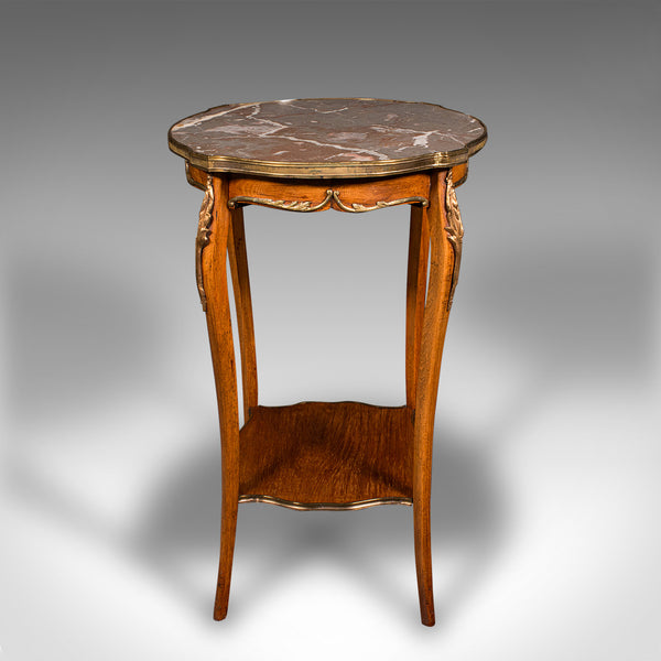 Antique Lamp Table, French Marble, Decorative, Occasional, Victorian, Circa 1900
