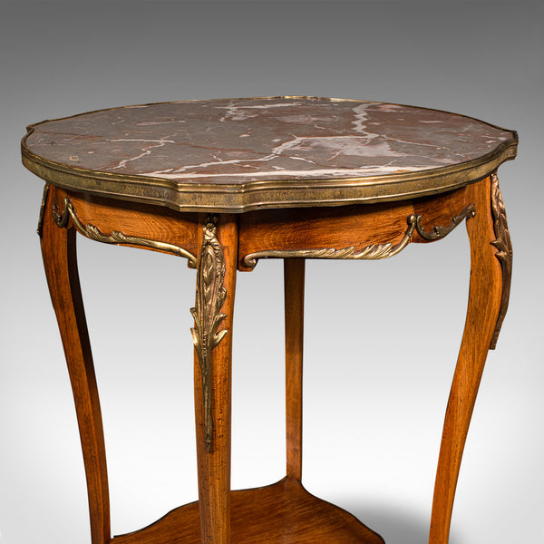 Antique Lamp Table, French Marble, Decorative, Occasional, Victorian, Circa 1900