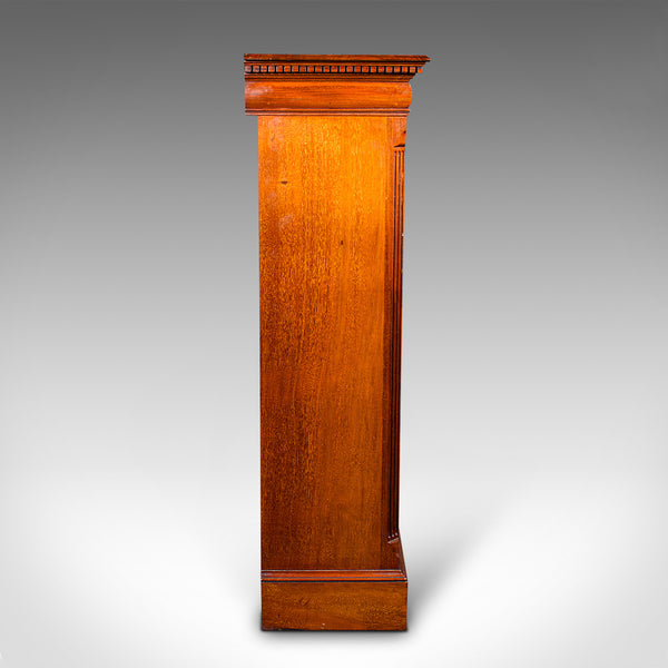 Antique Glazed Bookcase, English, Walnut, Library Cabinet, Edwardian, Circa 1910