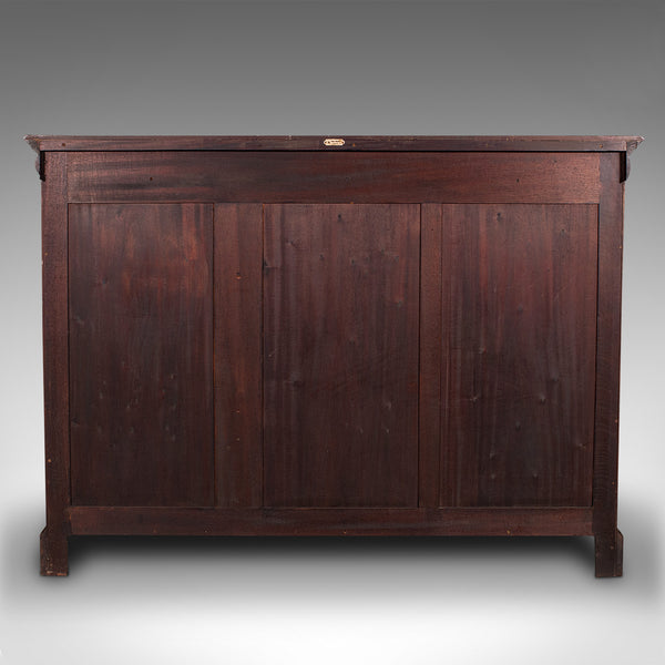 Antique Glazed Bookcase, English, Walnut, Library Cabinet, Edwardian, Circa 1910