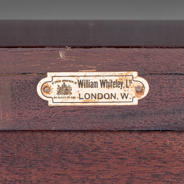 Antique Glazed Bookcase, English, Walnut, Library Cabinet, Edwardian, Circa 1910