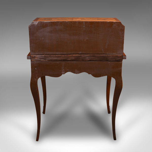 Antique Ladies Writing Desk, French, Walnut, Table, Bonheur Du Jour, Victorian