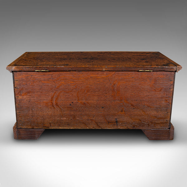 Antique Apprentice Mule Chest, English, Oak, Miniature Coffer, Desktop, Georgian