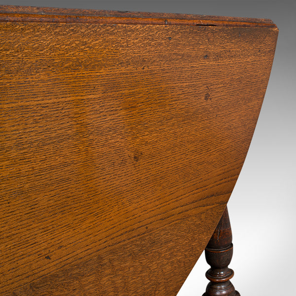 Antique 4-6 Seat Gate Leg Table, English, Oak, Extending, Farmhouse, Georgian