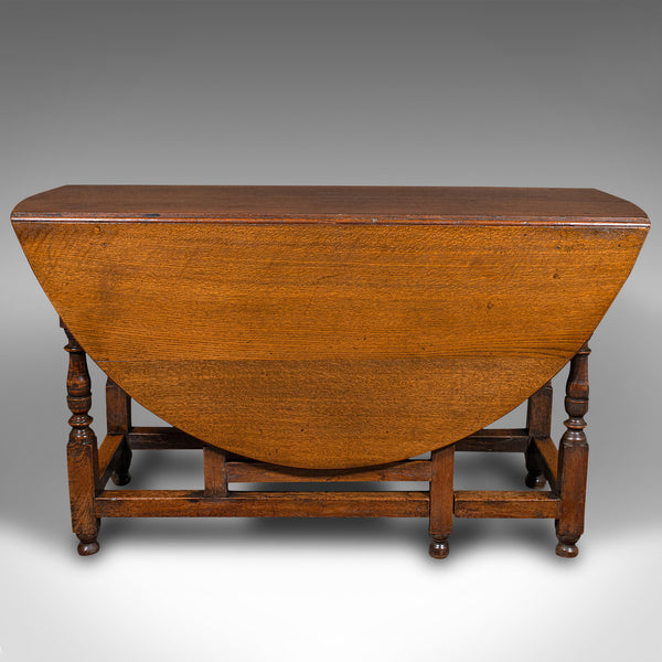 Antique 4-6 Seat Gate Leg Table, English, Oak, Extending, Farmhouse, Georgian