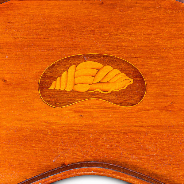 Antique Afternoon Tea Tray, English, Walnut, Brass, Serving Platter, Edwardian