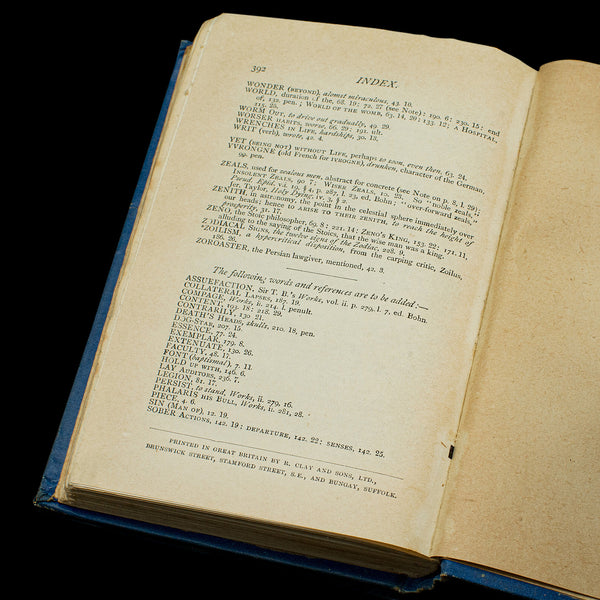 Antique Book, Religio Medici, Sir Thomas Browne, English Language, Dated 1915