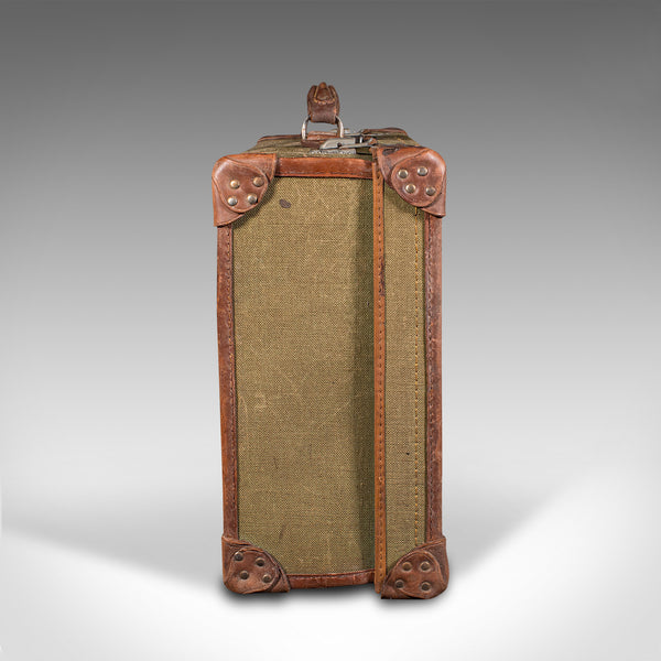 Vintage Touring Picnic Set, English, Canvas, Leather, Case, Mid Century, C.1950